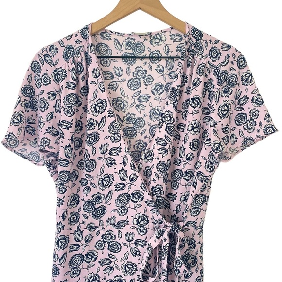 J Crew Womens Cottage Core Dress 8 Pastel Pink Floral Romantic Dainty Feminine - Picture 3 of 16